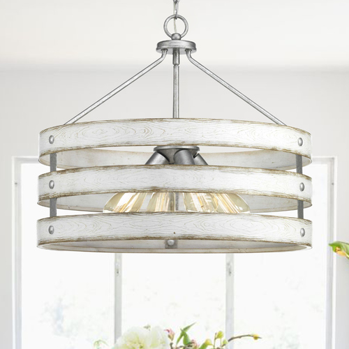 Progress Lighting Gulliver Galvanized 4-Light Drum Pendant by Progress Lighting P500023-141