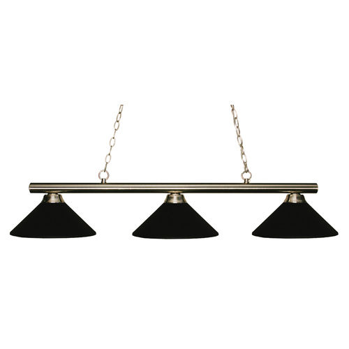 Sharp Shooter Brushed Nickel Billiard Light by Z-Lite