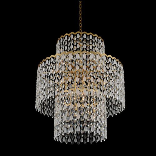 Allegri Lighting Caretta 35-Inch Pendant in Antique Brass by Allegri Crystal 035952-003-FR001