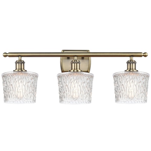 Innovations Lighting Niagra Antique Brass Bathroom Light by Innovations Lighting 516-3W-AB-G402