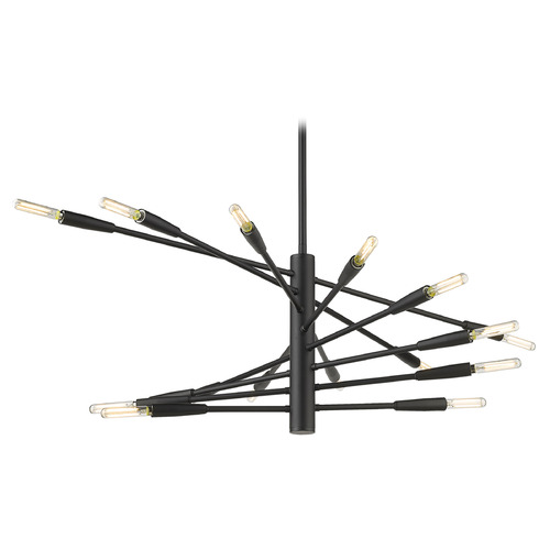 Z-Lite Ascension Matte Black Chandelier by Z-Lite 737-16MB