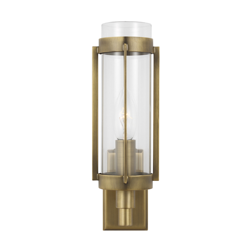 Visual Comfort Studio Collection Lauren Ralph Lauren Flynn Time Worn Brass 10.88-Inch Tall Sconce by Visual Comfort Studio LW1031TWB