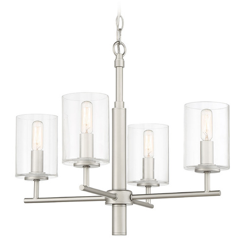 Hailie Satin Nickel Chandelier by Craftmade Lighting