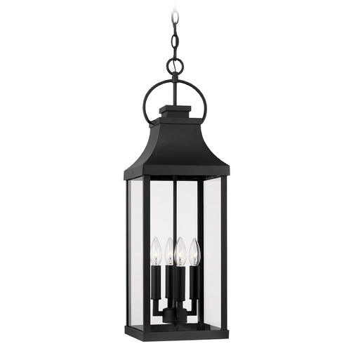 Bradford Outdoor Hanging Lantern in Black by Capital Lighting
