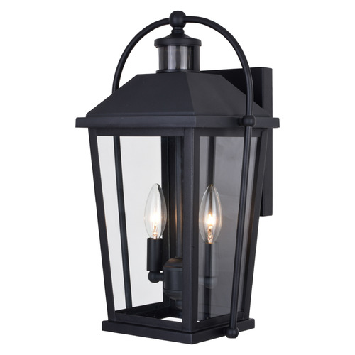 Vaxcel Lighting Lexington Textured Black Outdoor Wall Light