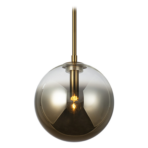 Matteo Lighting Matteo Lighting Averley Aged Gold Brass Mini-Pendant Light with Globe Shade C70711AGAG