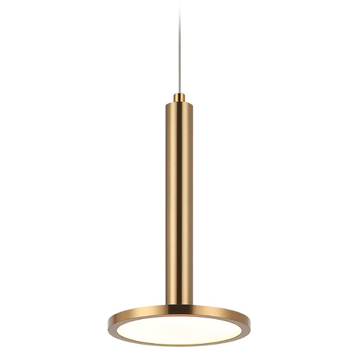 Matteo Lighting Extraterrestrial Aged Gold Brass LED Mini-Pendant Light