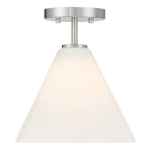 Savoy House Lighting Blair Satin Nickel Semi-Flushmount Light