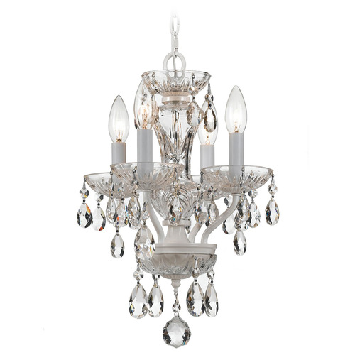 Crystorama Lighting Traditional Crystal Wet White Crystal Chandelier