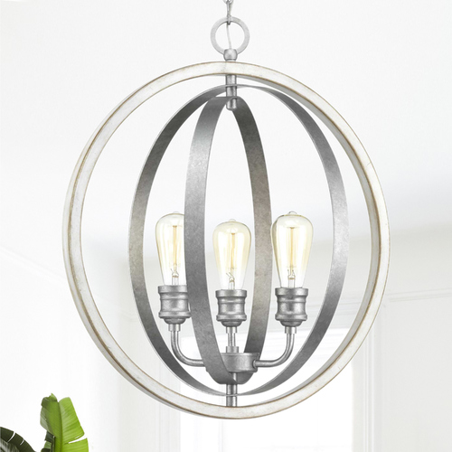 Progress Lighting Conestee Galvanized 3-Light Pendant by Progress Lighting P500093-141