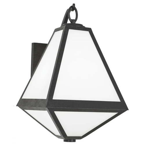 Crystorama Lighting Glacier 16.75-Inch Outdoor Wall Light in Black Charcoal by Crystorama GLA-9722-OP-BC