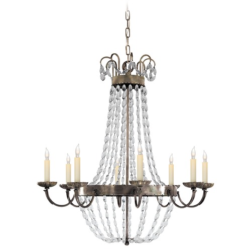 Visual Comfort Signature Collection E.F. Chapman Paris Flea Market Chandelier in Silver by Visual Comfort Signature CHC1408SHSSG