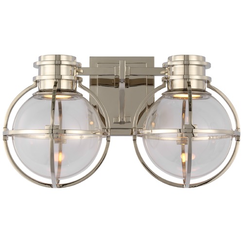Visual Comfort Signature Collection Chapman & Myers Gracie LED Vanity Light in Nickel by Visual Comfort Signature CHD2482PNCG
