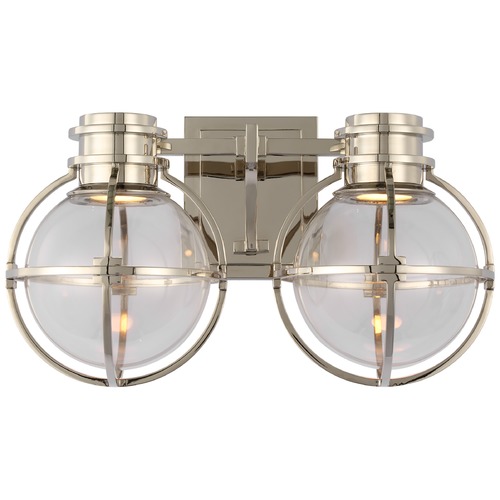 Chapman & Myers Gracie LED Vanity Light in Nickel by Visual Comfort Signature