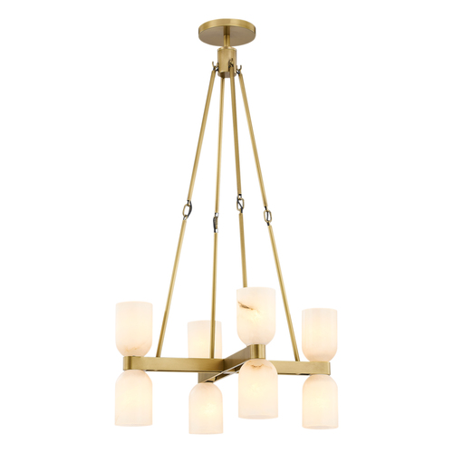 Alora Lighting Elisa Carlucci Lucian Vintage Brass Chandelier