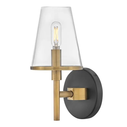 Marten Wall Sconce in Brass & Black by Hinkley Lighting