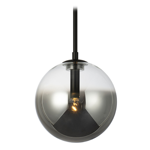 Matteo Lighting Matteo Lighting Averley Black Mini-Pendant Light with Globe Shade C70711BKSM