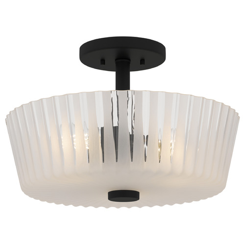 Quoizel Lighting Gray Matte Black Semi-Flushmount Light