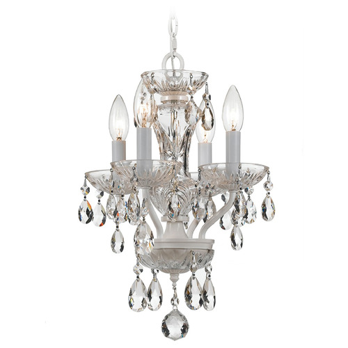 Crystorama Lighting Traditional Crystal Wet White Crystal Chandelier