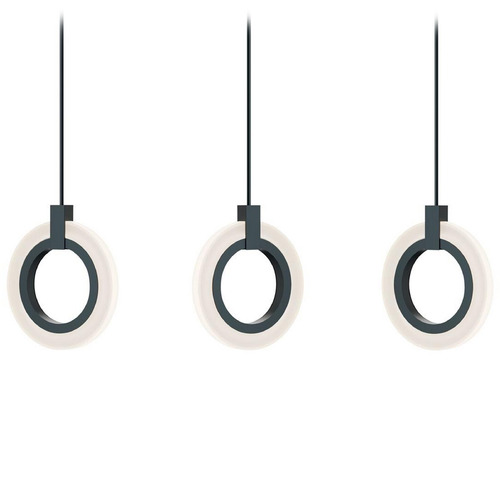 Afx Lighting Halo Black LED Multi-Light Pendant