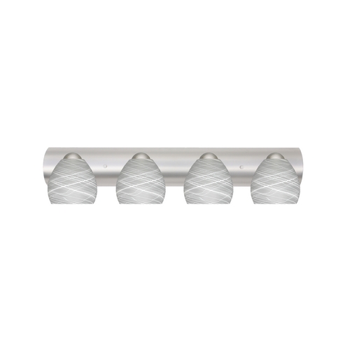 Besa Lighting Bathroom Light White Glass Satin Nickel by Besa Lighting 4WZ-412260-SN