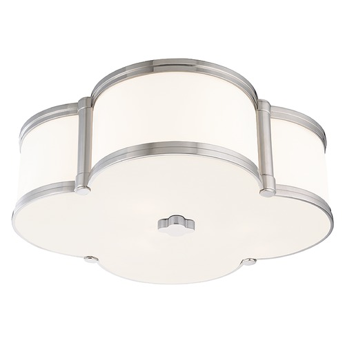 Chandler 3-Light Flush Mount in Polished Nickel by Hudson Valley Lighting