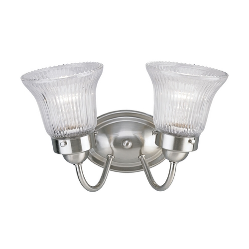 Economy Bathroom Light in Brushed Nickel by Progress Lighting