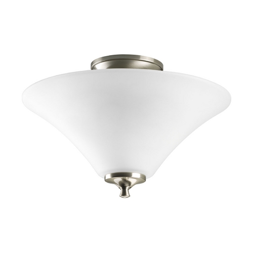 Progress Lighting Janos Semi-Flush Mount Ceiling Light in Brushed Nickel by Progress Lighting P3855-09