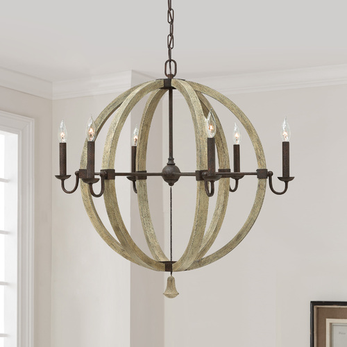 Fredrick Ramond Middlefield Chandelier in Iron Rust & Weathered Ash by Fredrick Ramond FR40566IRR