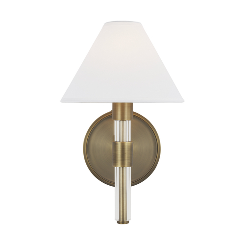 Visual Comfort Studio Collection Lauren Ralph Lauren Robert Time Worn Brass & Acrylic Sconce by Visual Comfort Studio LW1041TWB