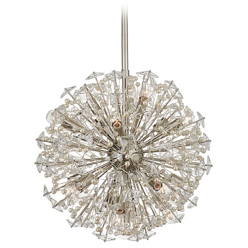 Visual Comfort Signature Collection Kate Spade New York Dickinson Chandelier in Nickel by Visual Comfort Signature KS5005PNCG