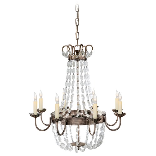 Visual Comfort Signature Collection E.F. Chapman Paris Flea Market Chandelier in Silver by Visual Comfort Signature CHC1426SHSSG