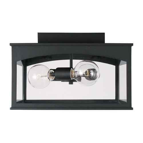 Burton Outdoor Flush Mount in Black by Capital Lighting