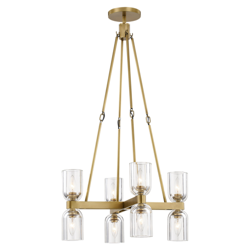 Alora Lighting Elisa Carlucci Lucian Vintage Brass Chandelier