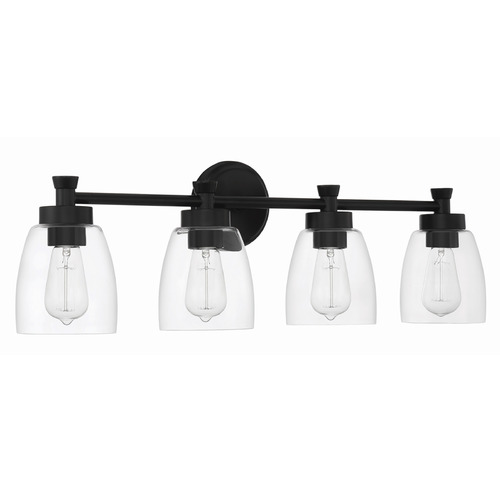 Craftmade Lighting Henning Flat Black Bathroom Light by Craftmade Lighting 12730FB4