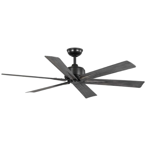 Progress Lighting Progress Lighting Brazas Matte Black Ceiling Fan Without Light P250100-31M