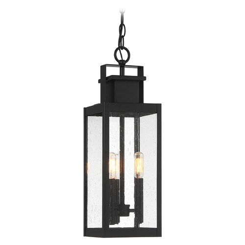Savoy House Lighting Ascott Matte Black Outdoor Hanging Light