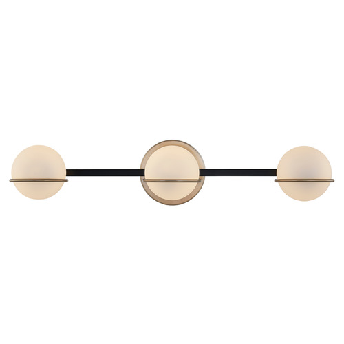 Justice Design Group Justice Design Centric 3-Light Bath Bar FSN-4163-OPAL-MBBR