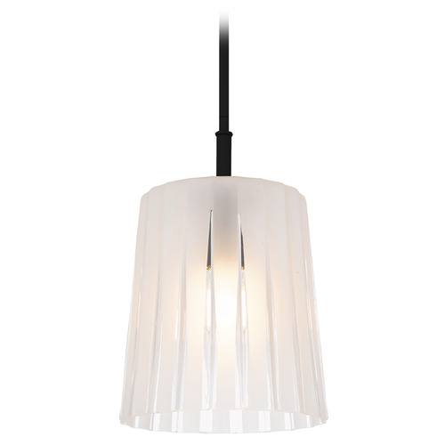 Quoizel Lighting Gray Matte Black Mini-Pendant Light with Conical Shade