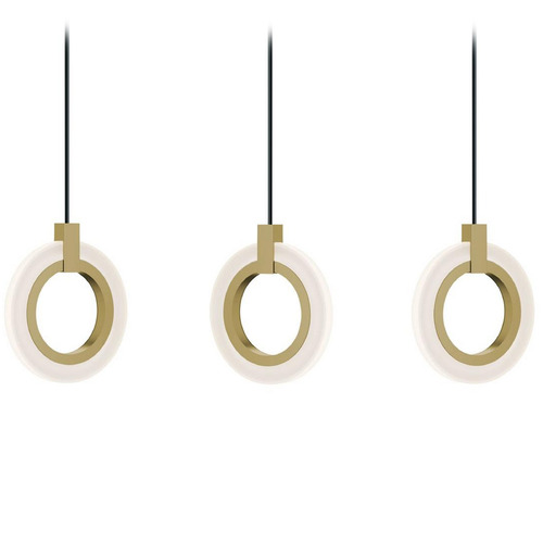 AFX Lighting Afx Lighting Halo Light Antique Brass LED Multi-Light Pendant HLOP08LAJUDLBLNR3