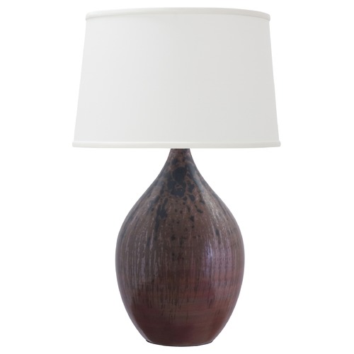 Scatchard Stoneware Decorated Red Table Lamp by House of Troy Lighting