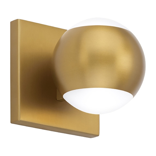 Visual Comfort Modern Collection Oko 277V LED Sconce in Aged Brass by Visual Comfort Modern 700BCOKO1R-LED930-277