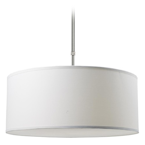Z-Lite Z-Lite Albion Brushed Nickel Pendant Light with Drum Shade 171-20W-C