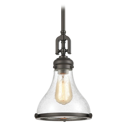 Elk Lighting Elk Lighting Rutherford Oil Rubbed Bronze Pendant Light with Bowl / Dome Shade 57360/1