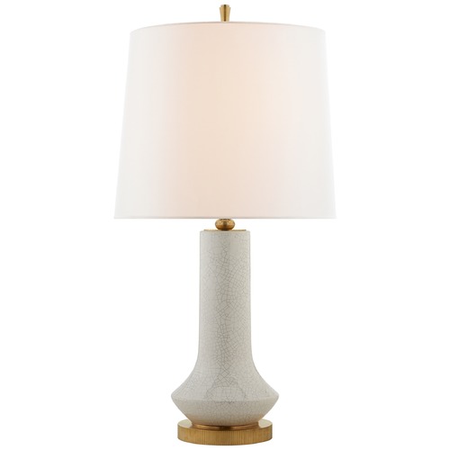 Visual Comfort Signature Collection Thomas OBrien Luisa Table Lamp in White Crackle by Visual Comfort Signature TOB3657WTCL
