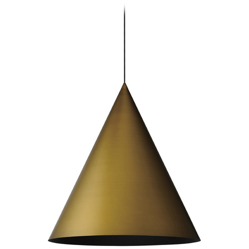 Pitch Antique Brass LED Pendant by ET2 Lighting