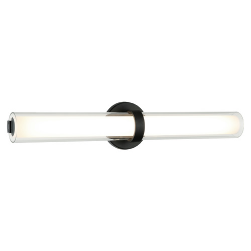 Satchie Matte Black LED Vertical Bathroom Light by Matteo Lighting