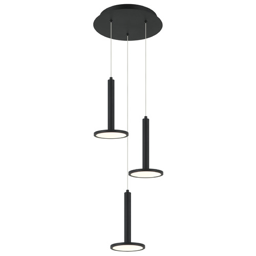 Matteo Lighting Matteo Lighting Extraterrestrial Matte Black LED Multi-Light Pendant C37703MB