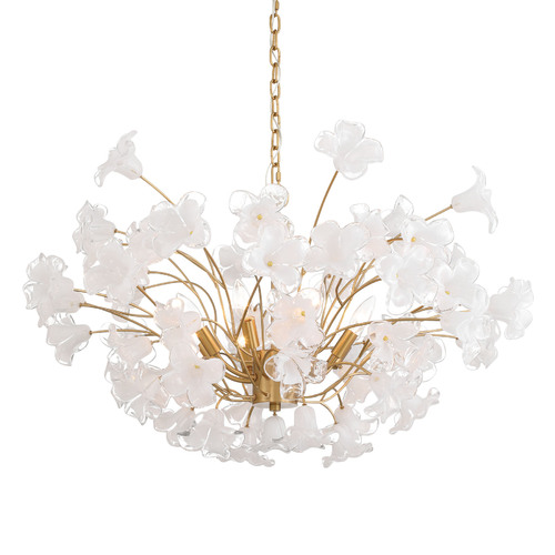 Bloome 8-Light Chandelier in Legacy Brass by Metropolitan Lighting