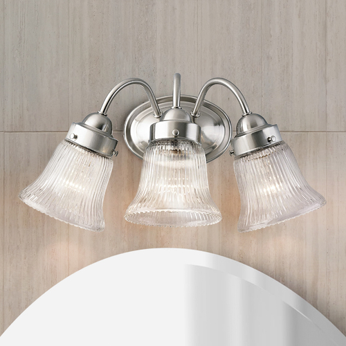 Progress Lighting Economy Bathroom Light in Brushed Nickel by Progress Lighting P3289-09